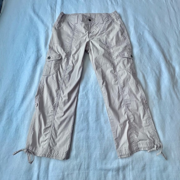 Boston Proper Cargo Crop Pants Convertible Length in Sand Women’s Size 10 - Picture 5 of 12